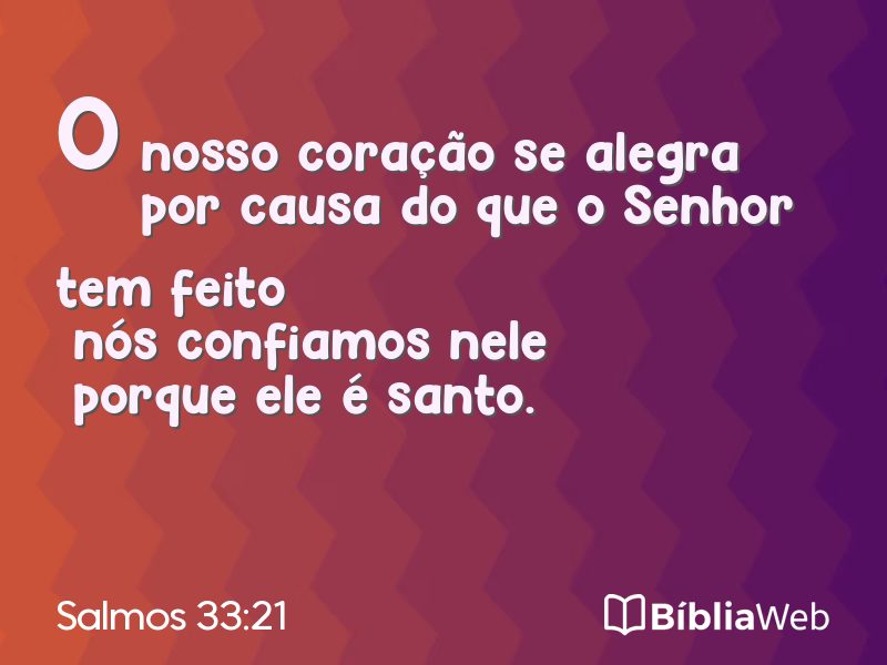 Salmos 33:21 em imagem para compartilhar
