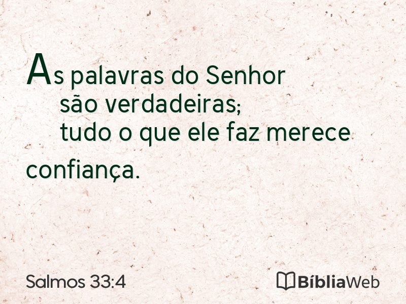 Salmos 33:4 em imagem para compartilhar