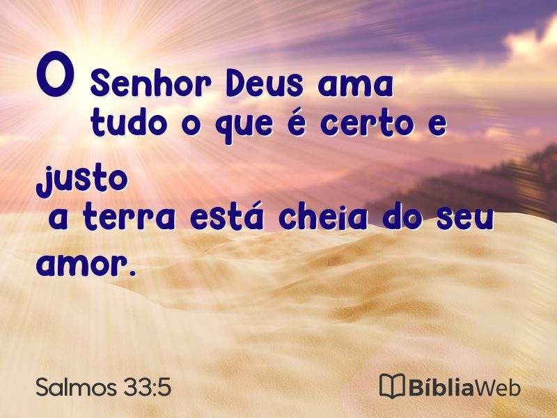 Salmos 33:5 em imagem para compartilhar