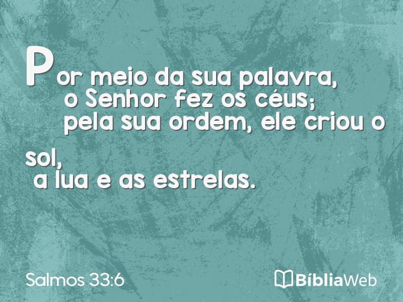 Salmos 33:6 em imagem para compartilhar