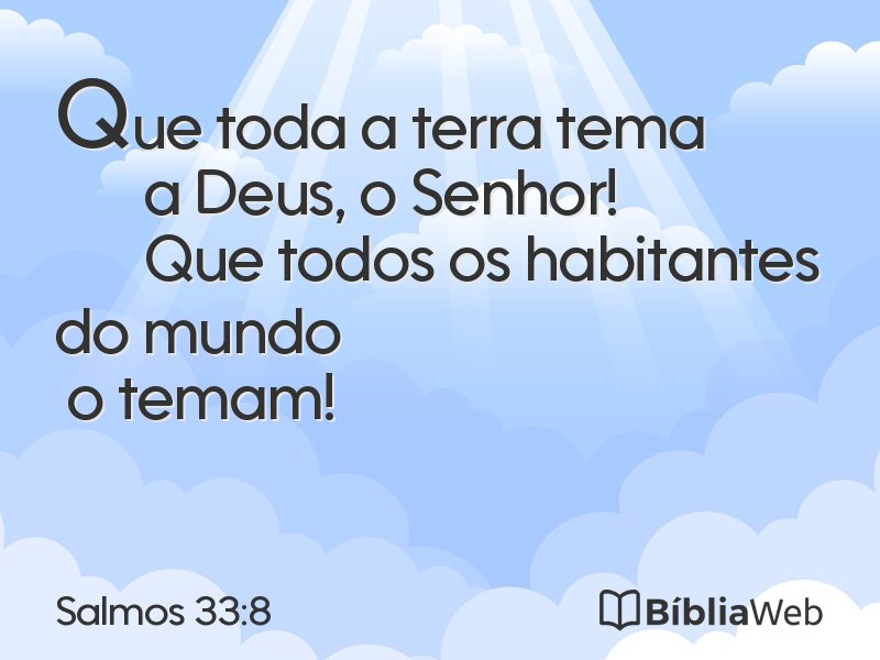 Salmos 33:8 em imagem para compartilhar