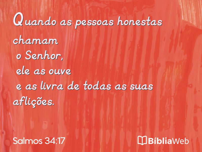 Salmos 34:17 em imagem para compartilhar
