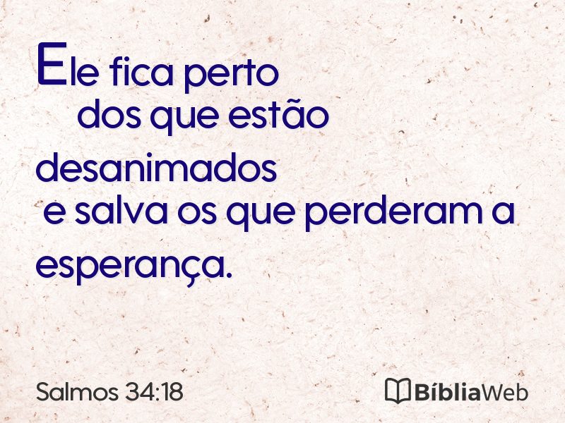 Salmos 34:18 em imagem para compartilhar
