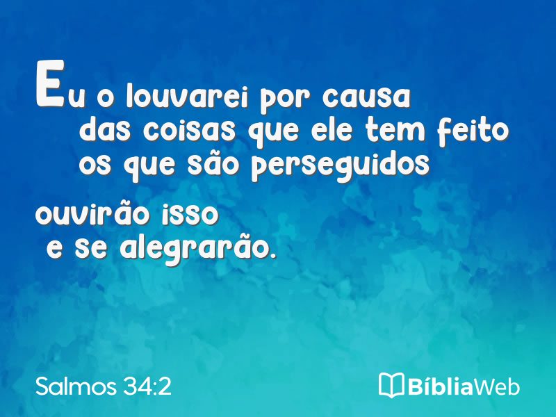 Salmos 34:2 em imagem para compartilhar