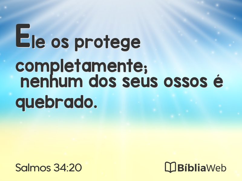 Salmos 34:20 em imagem para compartilhar