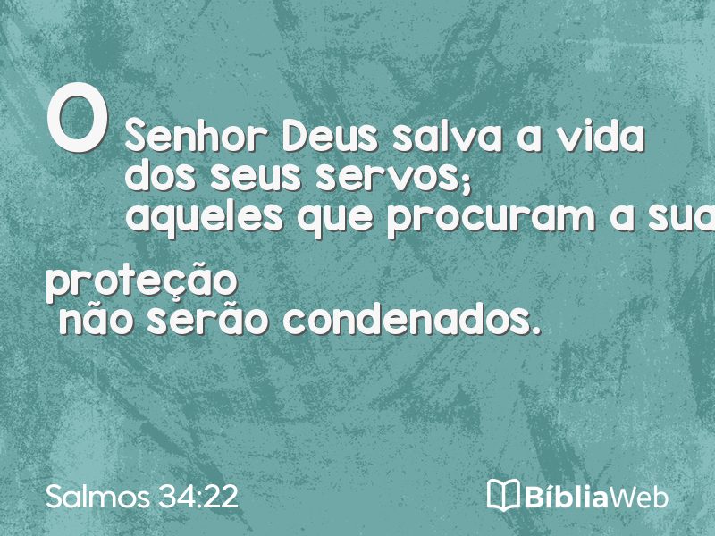 Salmos 34:22 em imagem para compartilhar