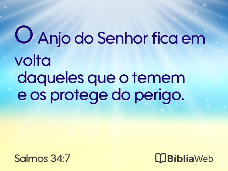 Salmos 34:7 em imagem para compartilhar