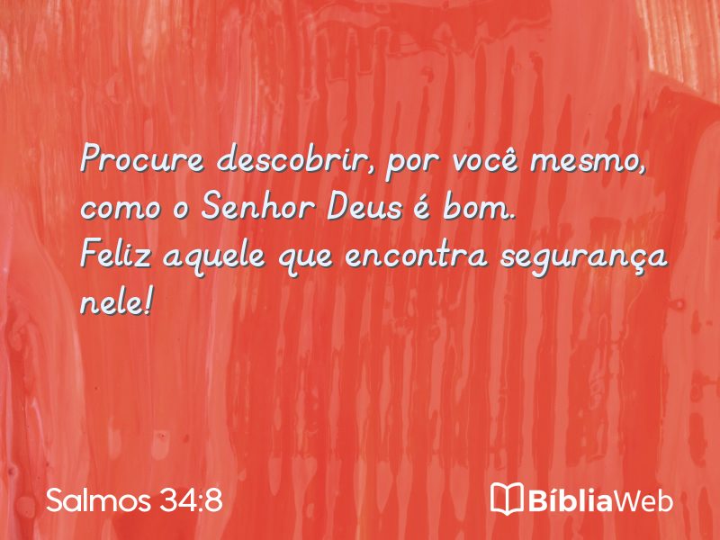 Salmos 34:8 em imagem para compartilhar