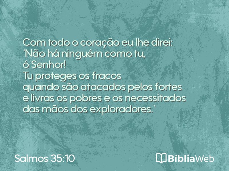 Salmos 35:10 em imagem para compartilhar