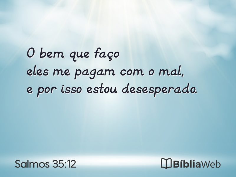 Salmos 35:12 em imagem para compartilhar