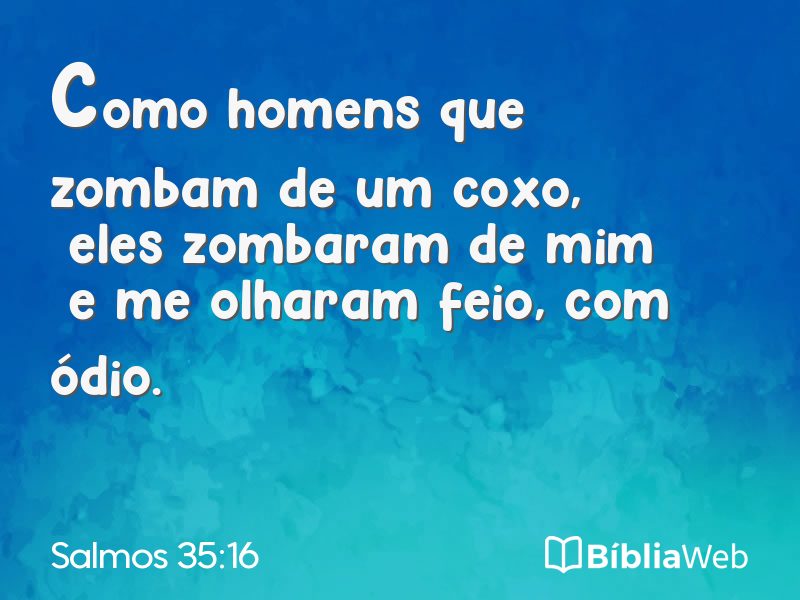 Salmos 35:16 em imagem para compartilhar