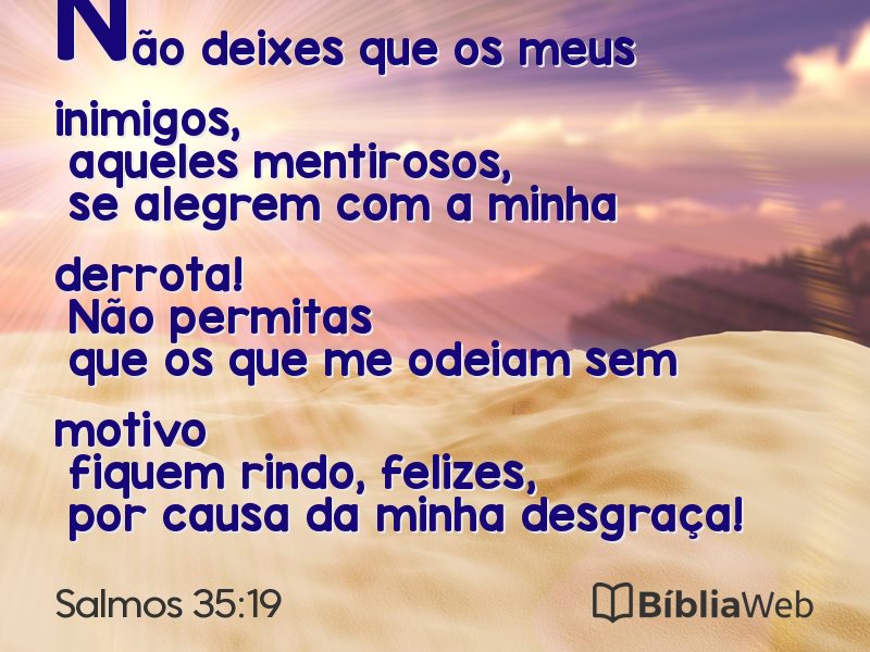 Salmos 35:19 em imagem para compartilhar