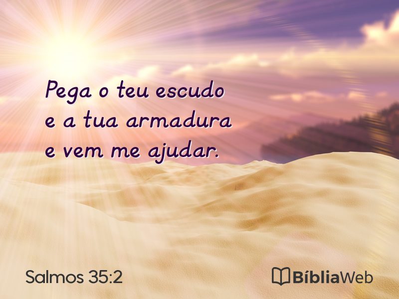 Salmos 35:2 em imagem para compartilhar
