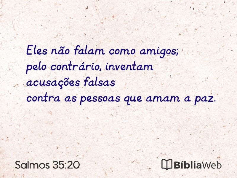 Salmos 35:20 em imagem para compartilhar