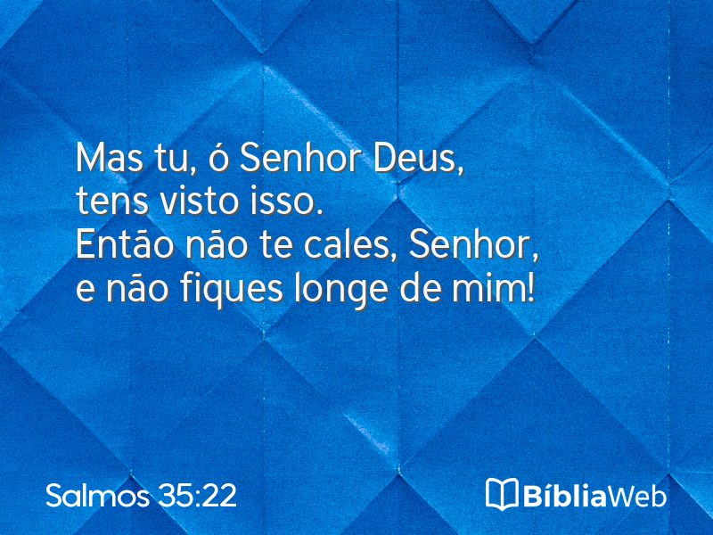 Salmos 35:22 em imagem para compartilhar