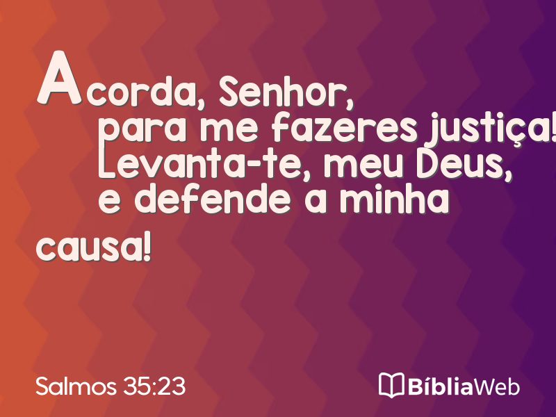 Salmos 35:23 em imagem para compartilhar