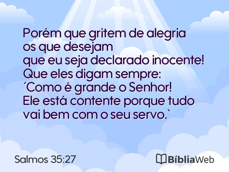 Salmos 35:27 em imagem para compartilhar