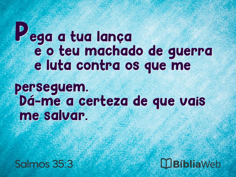 Salmos 35:3 em imagem para compartilhar