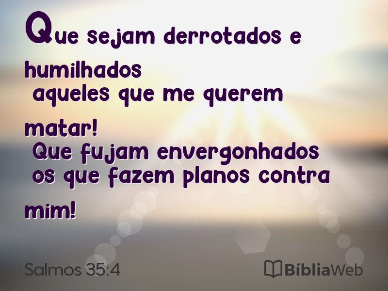 Salmos 35:4 em imagem para compartilhar