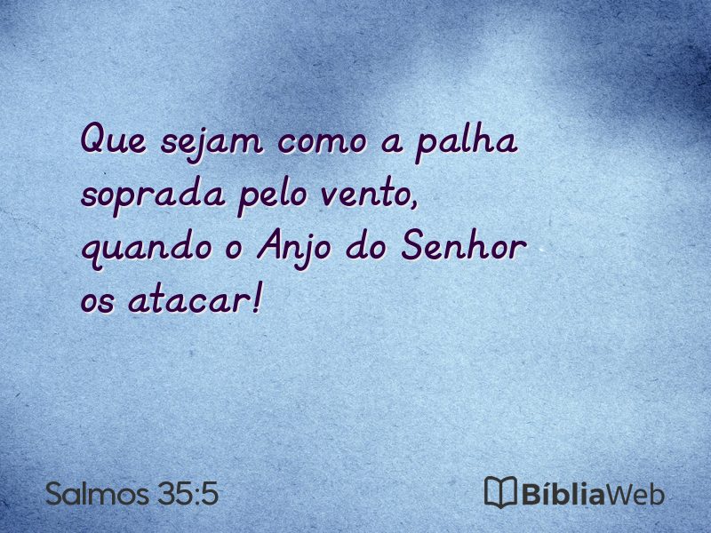 Salmos 35:5 em imagem para compartilhar