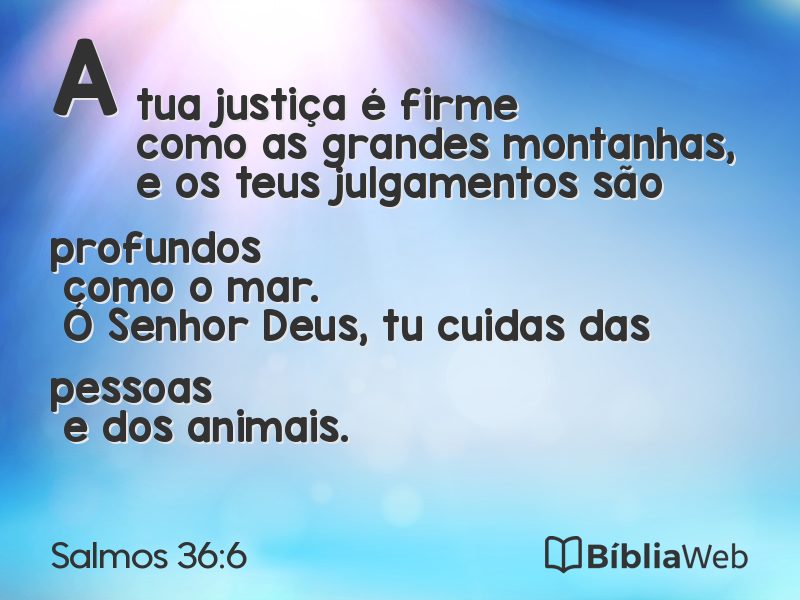 Salmos 36:6 em imagem para compartilhar