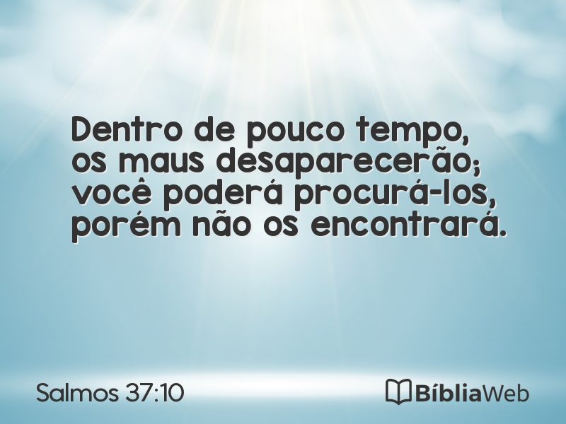 Salmos 37:10 em imagem para compartilhar