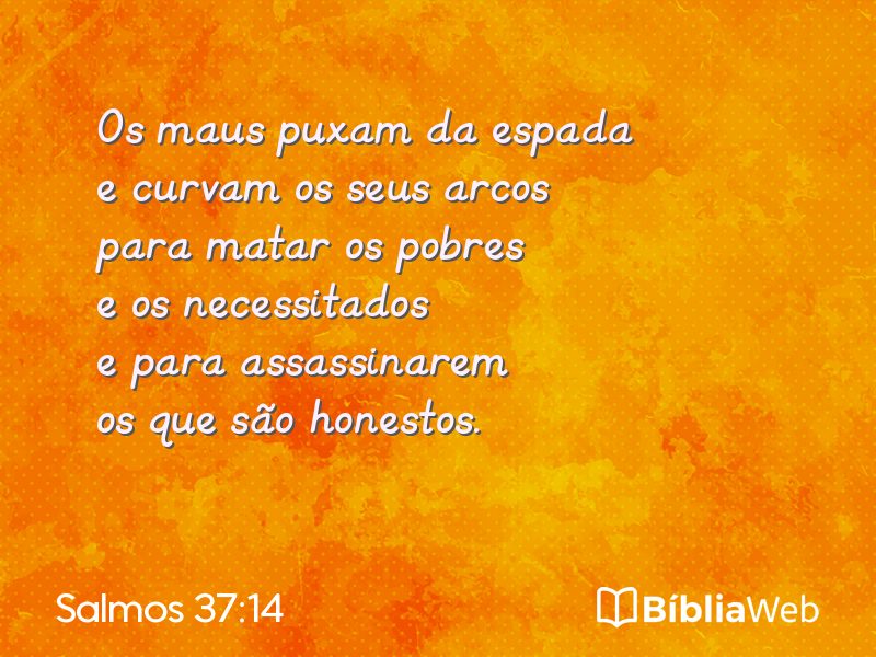 Salmos 37:14 em imagem para compartilhar