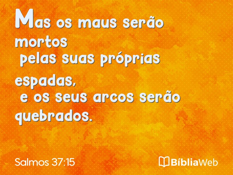 Salmos 37:15 em imagem para compartilhar