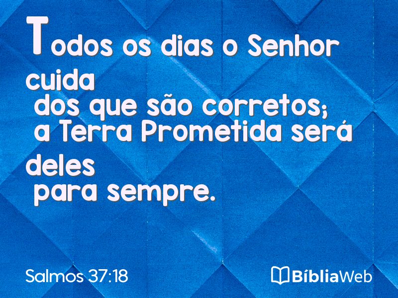 Salmos 37:18 em imagem para compartilhar