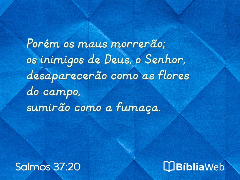 Salmos 37:20 em imagem para compartilhar