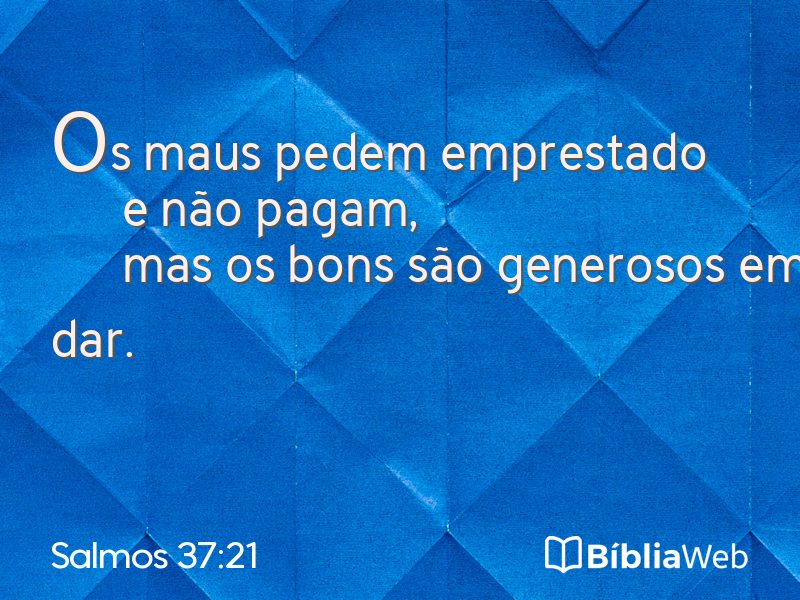 Salmos 37:21 em imagem para compartilhar