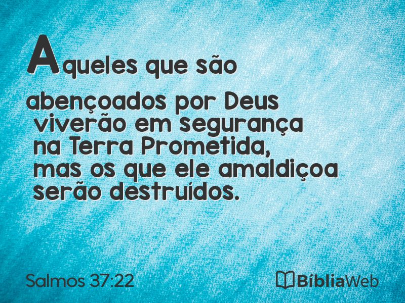 Salmos 37:22 em imagem para compartilhar