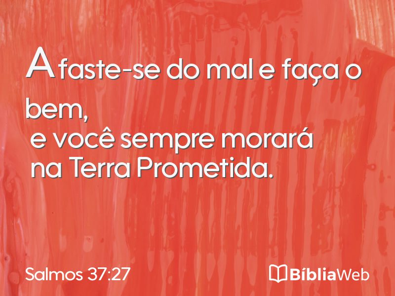 Salmos 37:27 em imagem para compartilhar