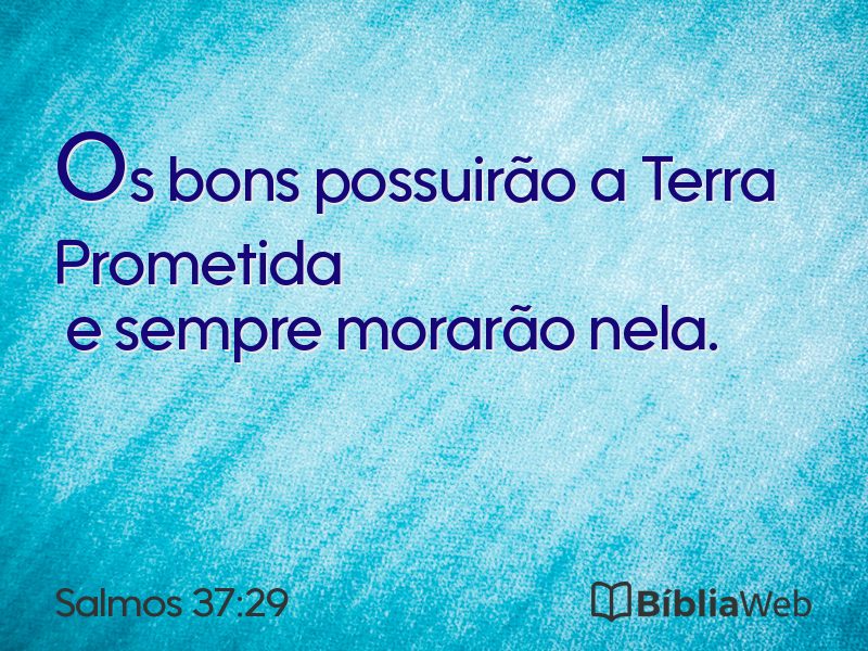 Salmos 37:29 em imagem para compartilhar