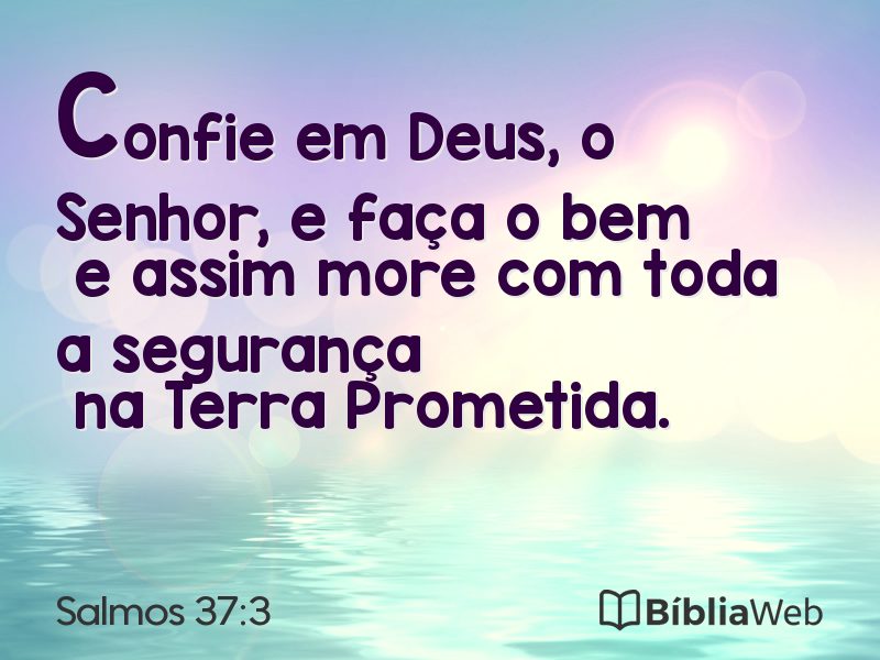 Salmos 37:3 em imagem para compartilhar