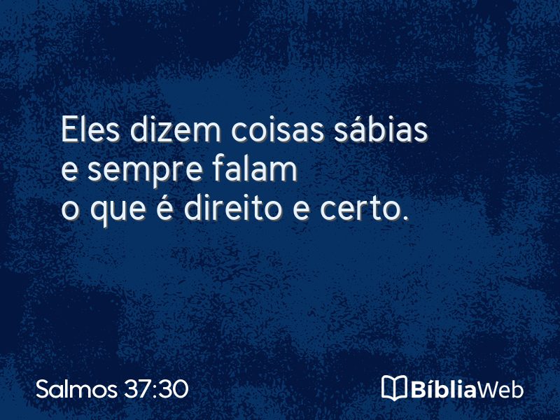 Salmos 37:30 em imagem para compartilhar