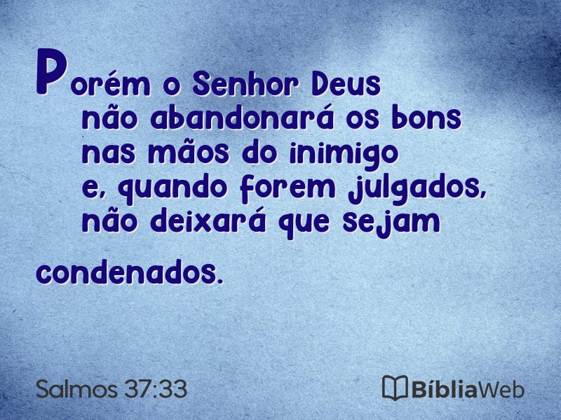 Salmos 37:33 em imagem para compartilhar