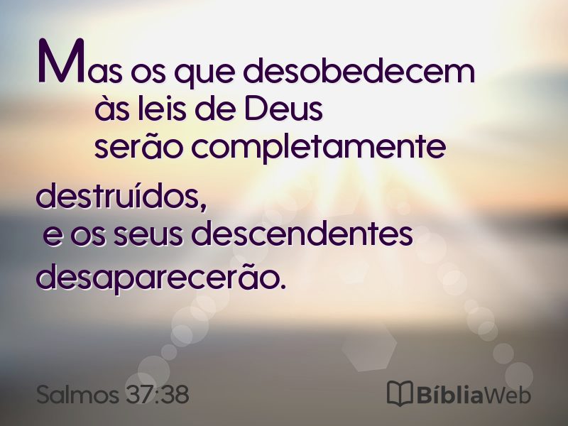 Salmos 37:38 em imagem para compartilhar