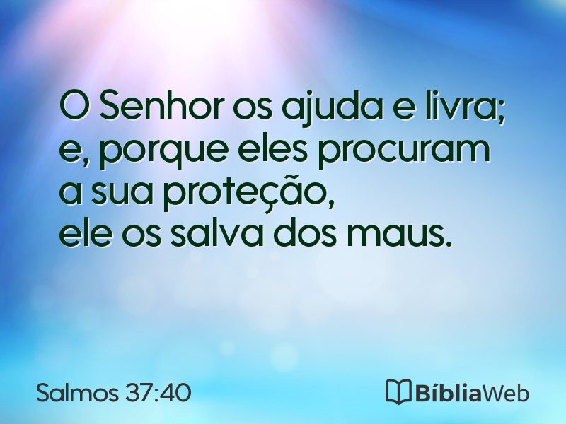 Salmos 37:40 em imagem para compartilhar