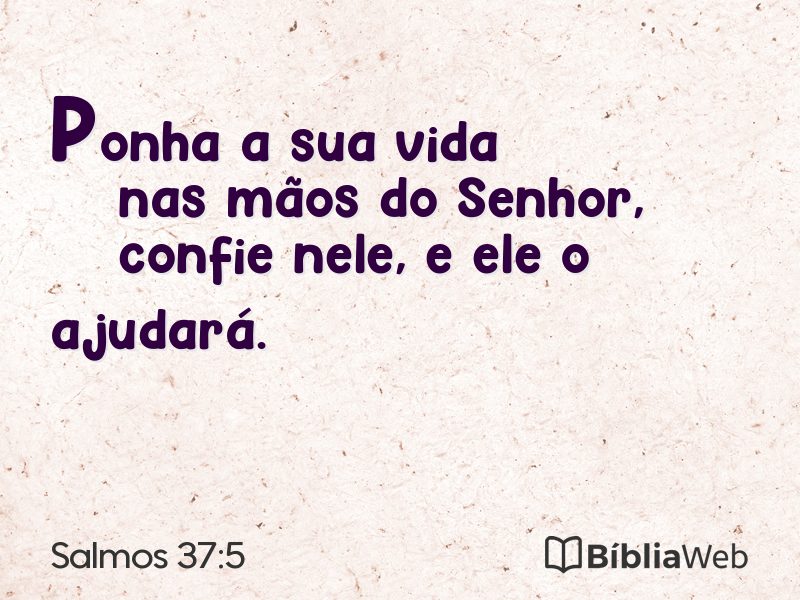 Salmos 37:5 em imagem para compartilhar