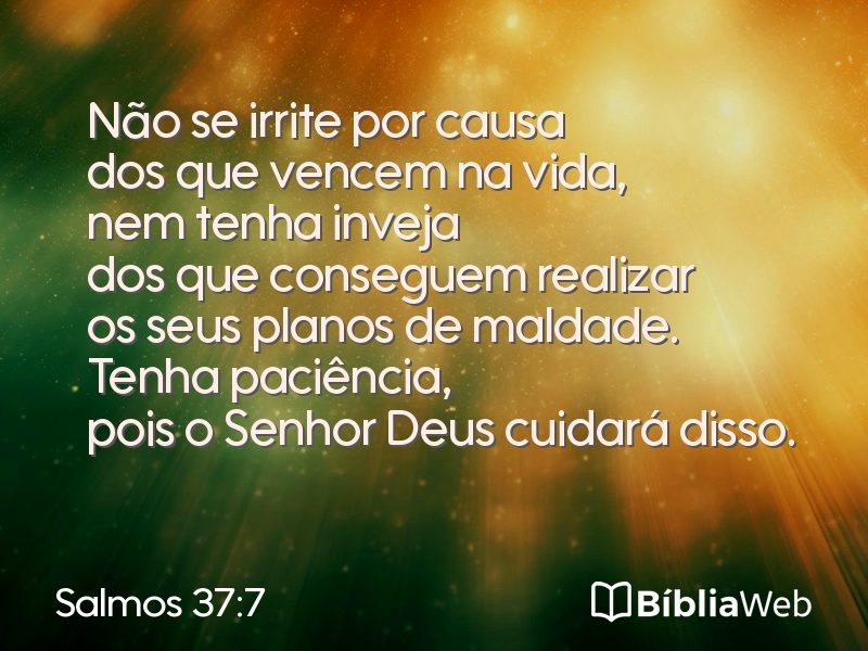 Salmos 37:7 em imagem para compartilhar