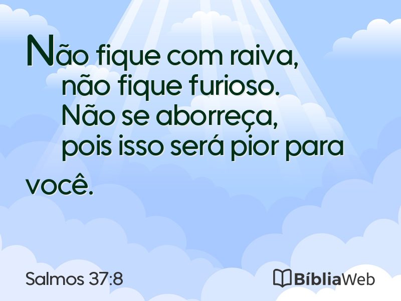 Salmos 37:8 em imagem para compartilhar