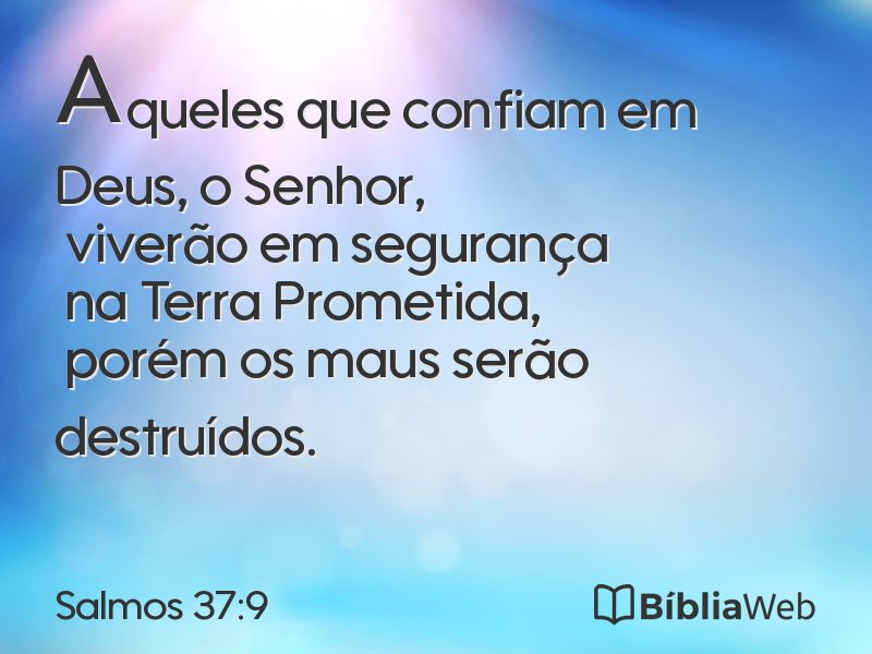 Salmos 37:9 em imagem para compartilhar