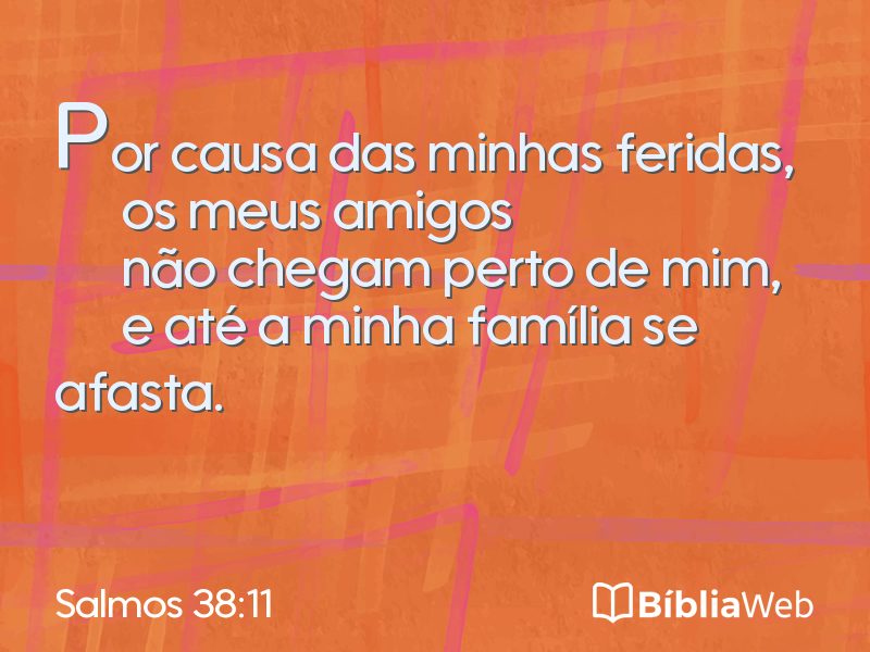 Salmos 38:11 em imagem para compartilhar