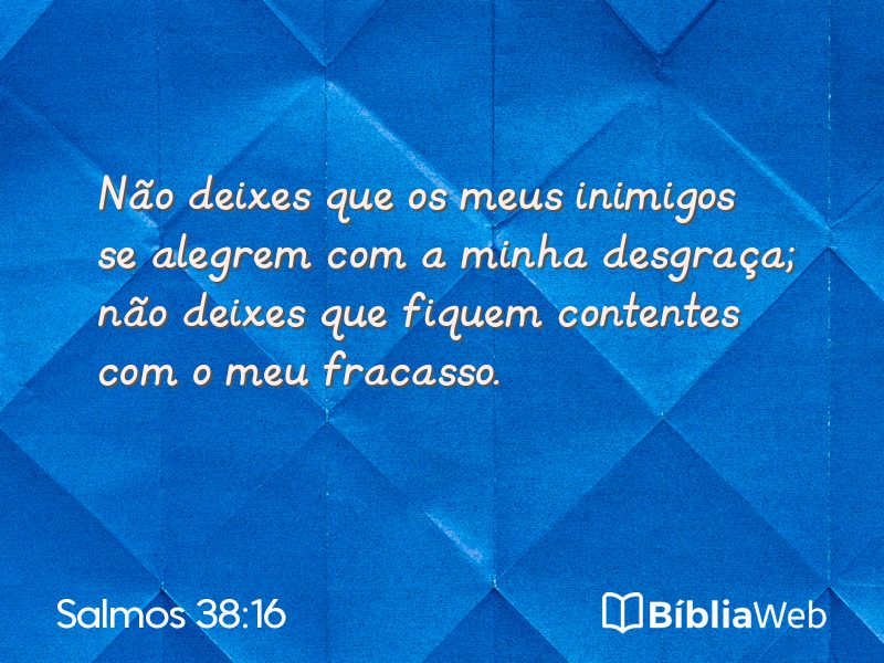 Salmos 38:16 em imagem para compartilhar