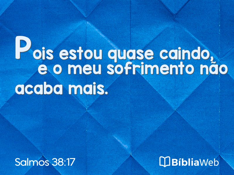 Salmos 38:17 em imagem para compartilhar
