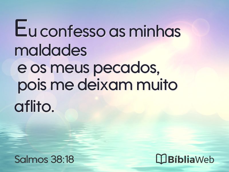 Salmos 38:18 em imagem para compartilhar