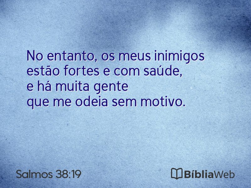 Salmos 38:19 em imagem para compartilhar
