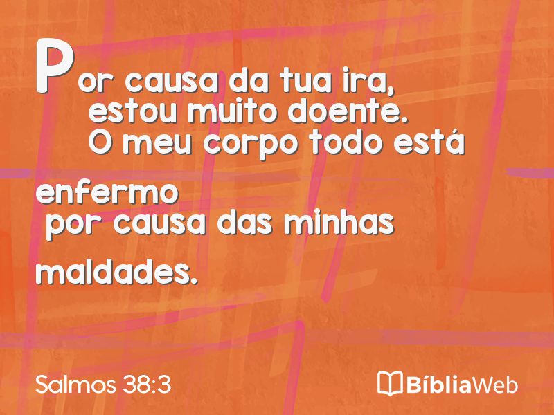 Salmos 38:3 em imagem para compartilhar