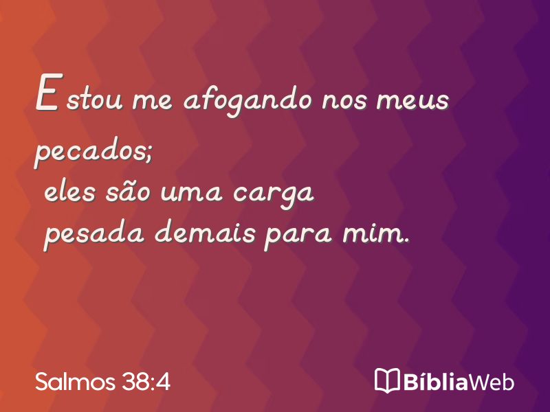 Salmos 38:4 em imagem para compartilhar